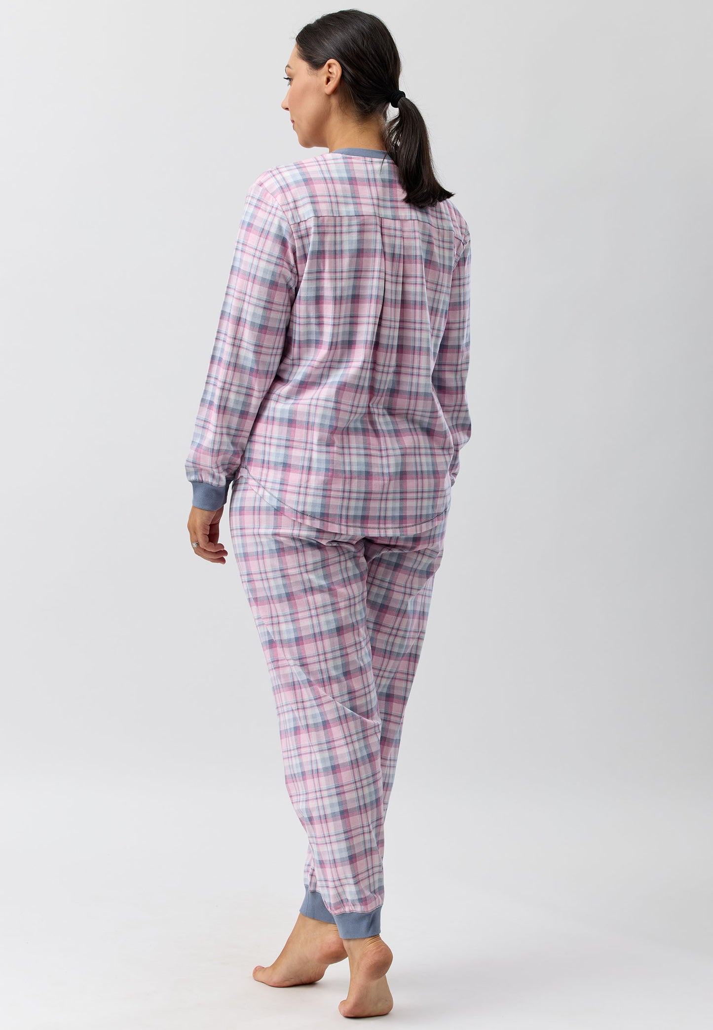 CHECK SKI PJ SET GREY - SK102C5