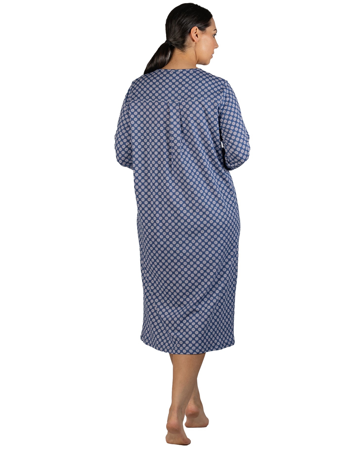 GEO PLEATED NIGHTIE DENIM - SK203G