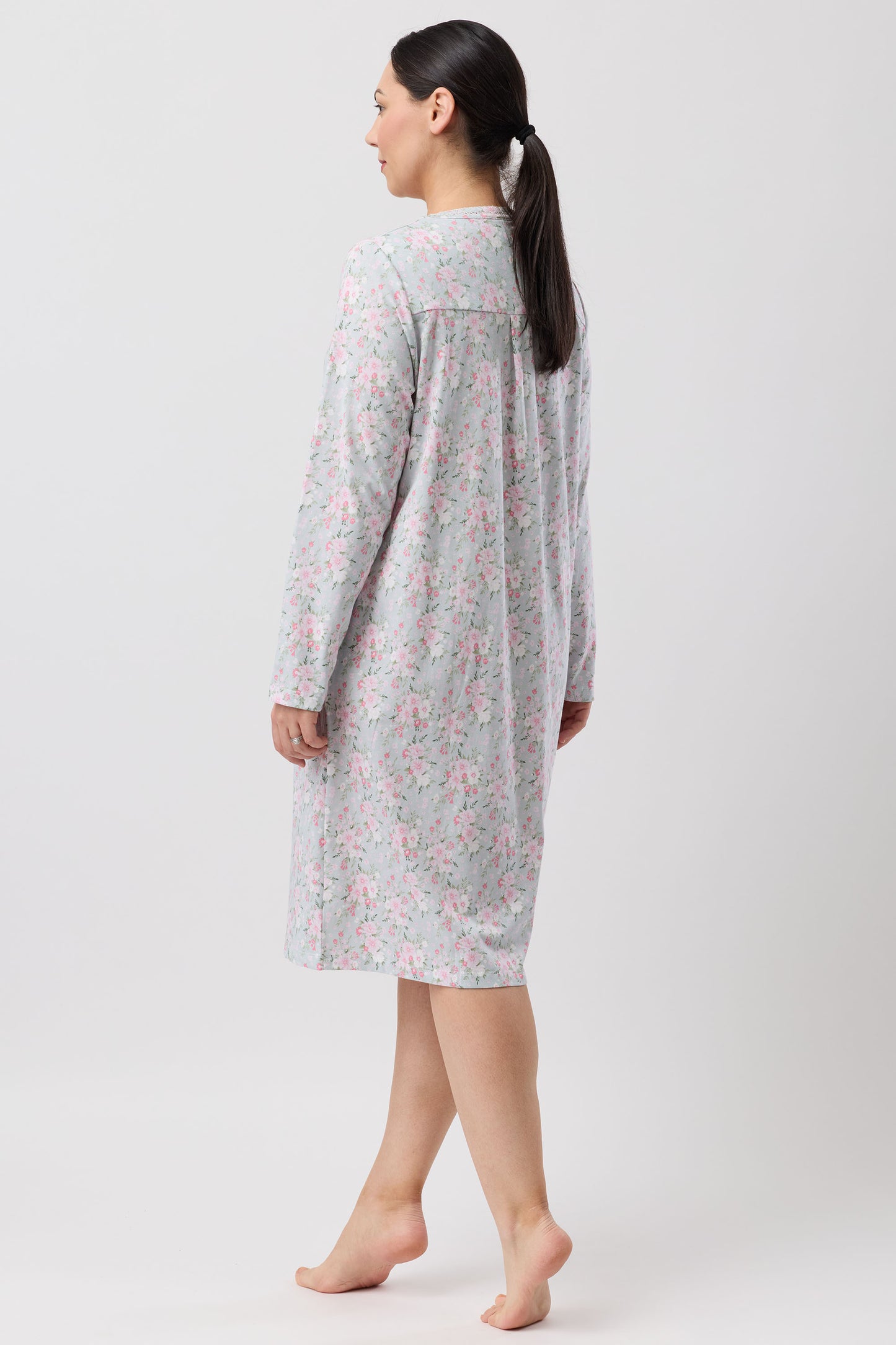 BOUQUET CROCHET NIGHTIE SAGE - SK208B6