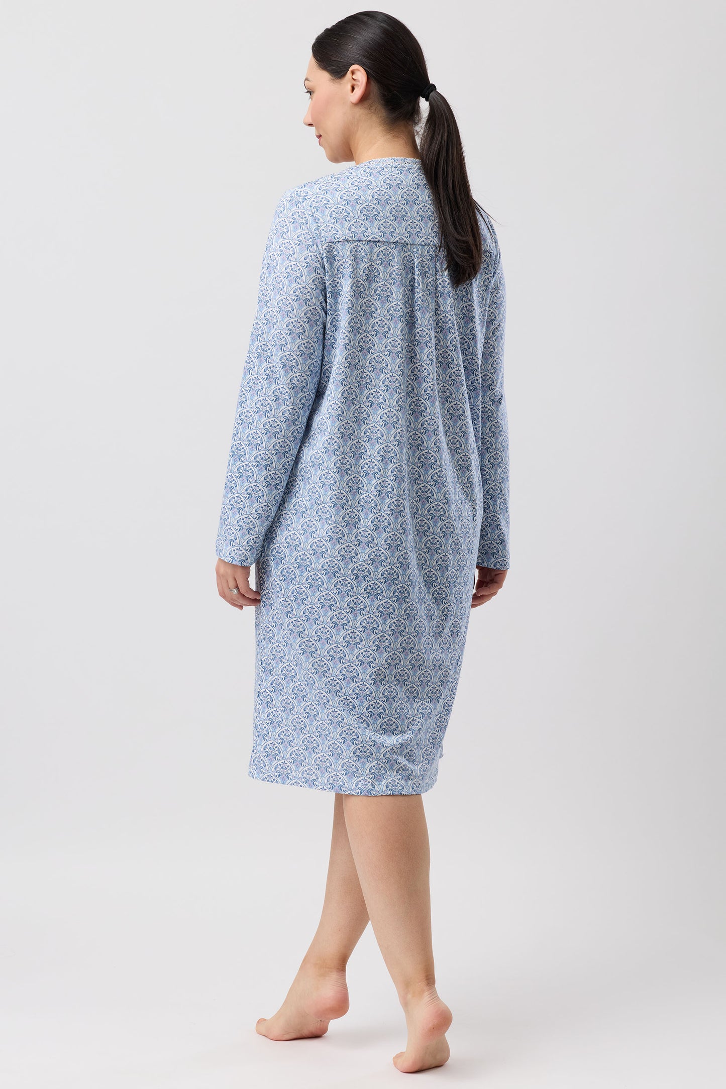 ORIENTAL CROCHET NIGHTIE TEAL - SK208O6