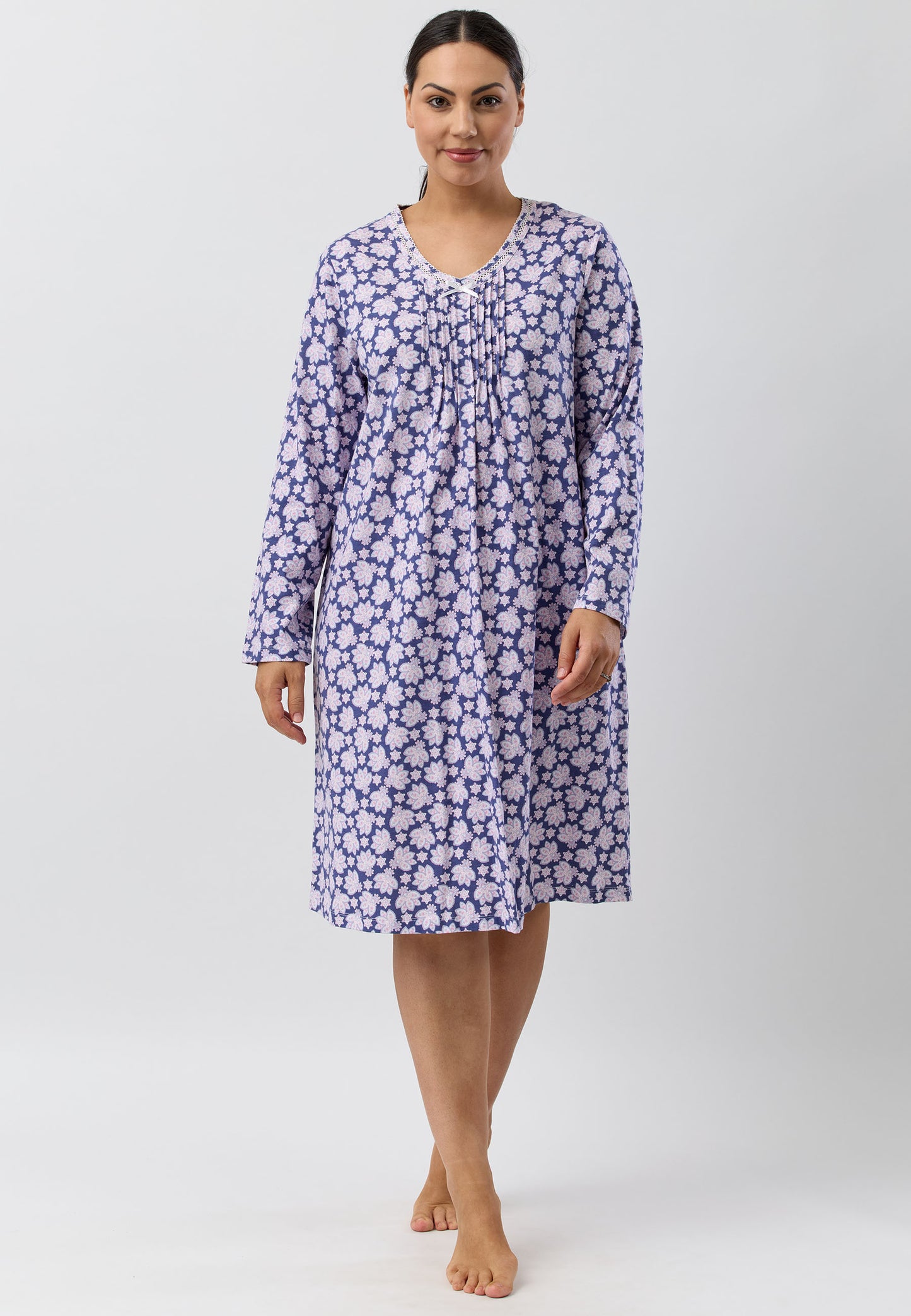 PAISLEY CROCHET NIGHTIE MARINE - SK208P5