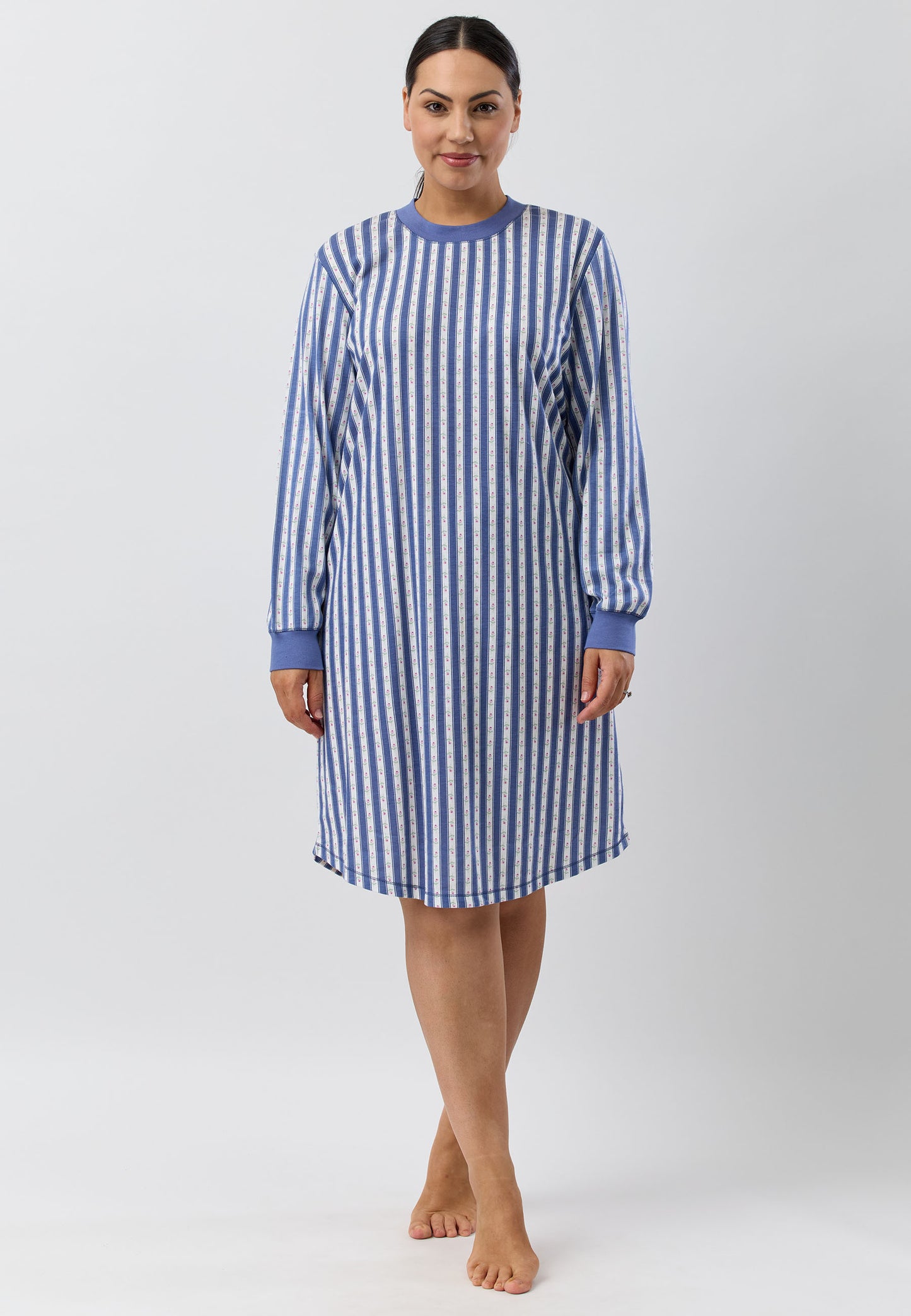 ROSE STRIPE SKI NIGHTIE NAVY - SK231R5