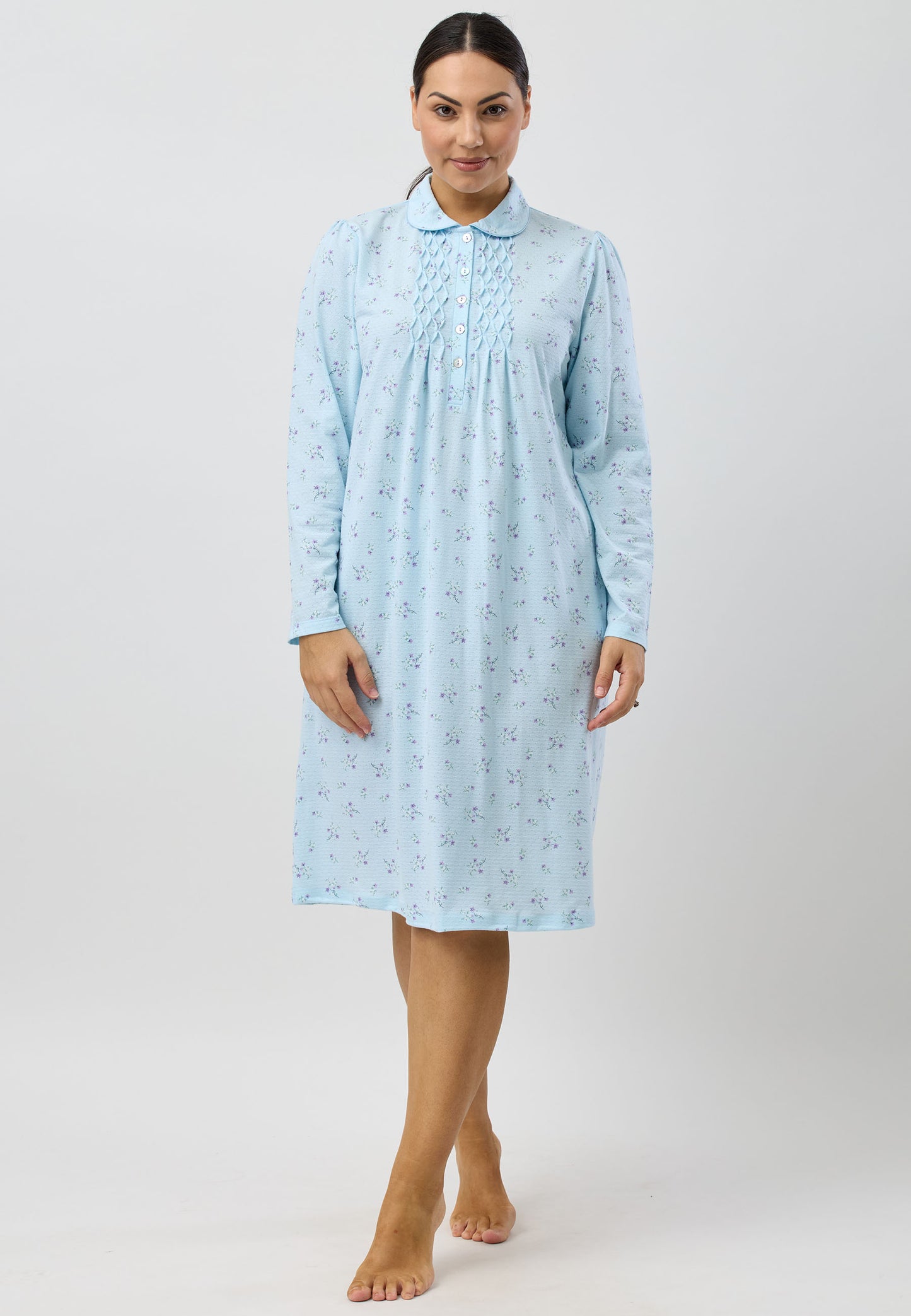 SWEET PEA COLLAR NIGHTIE AQUA - SK251S5