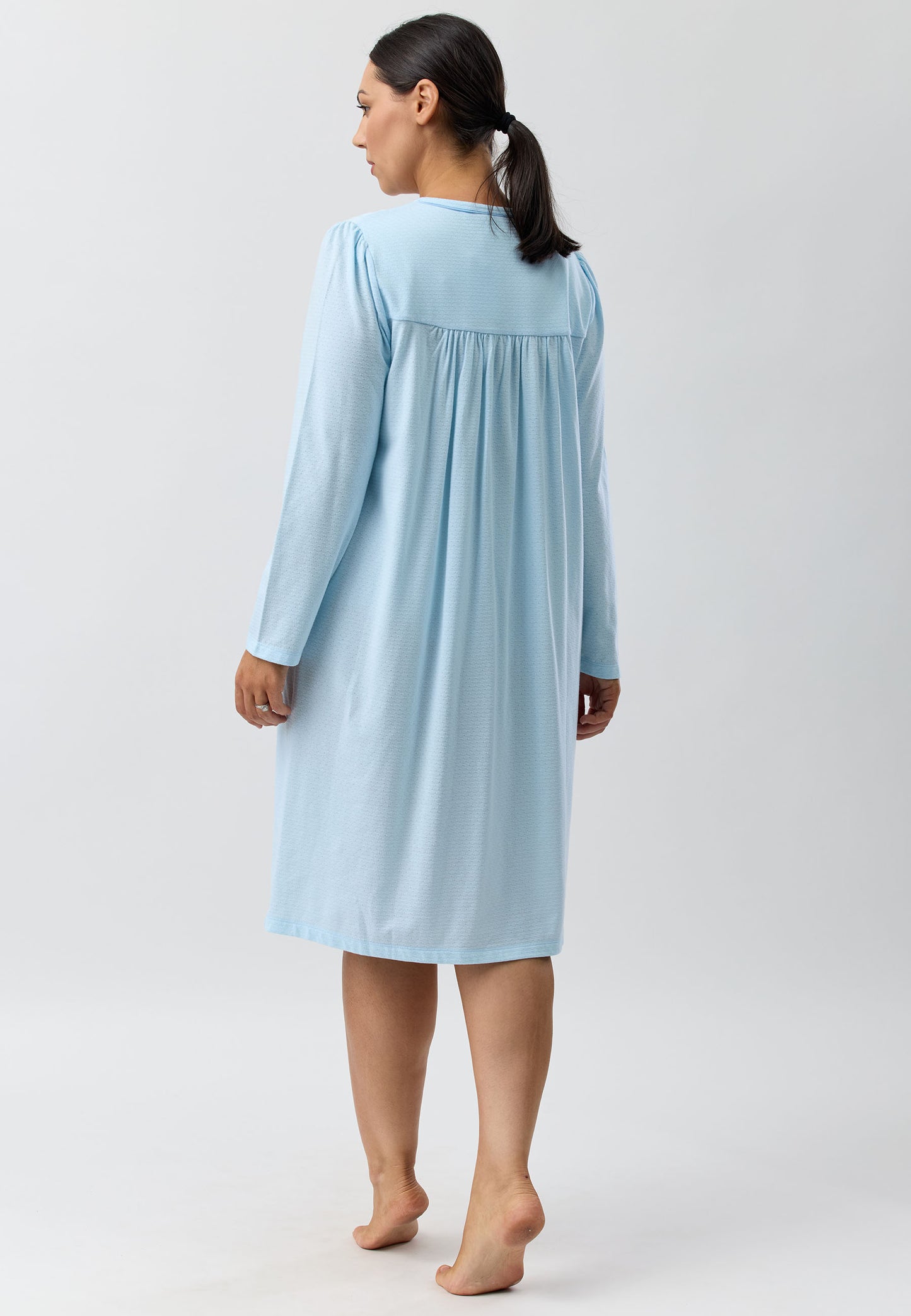 FLEUR EMBROIDERED NIGHTIE AQUA - SK253F5