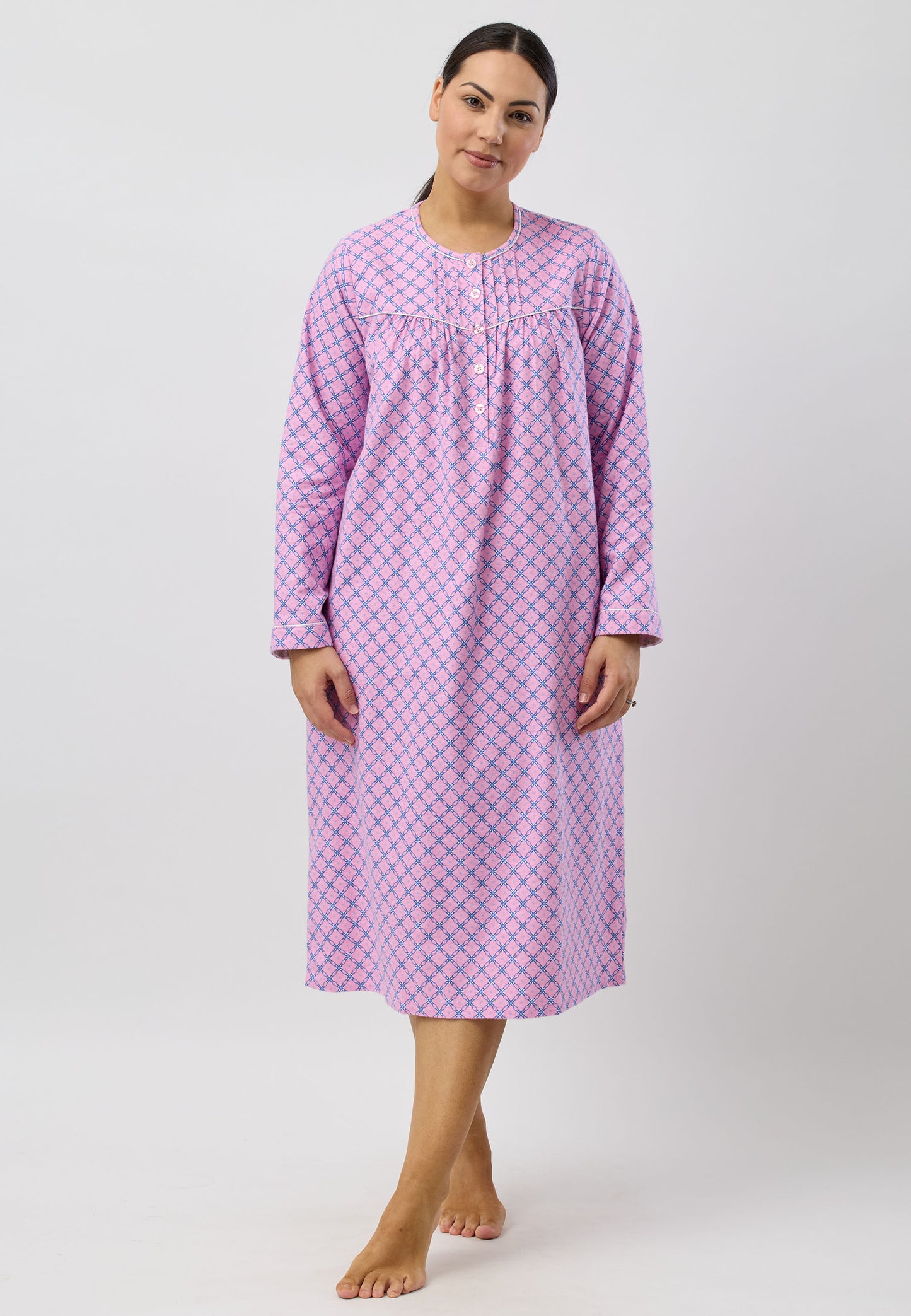 LATTICE NIGHTIE PINK - SK611L5