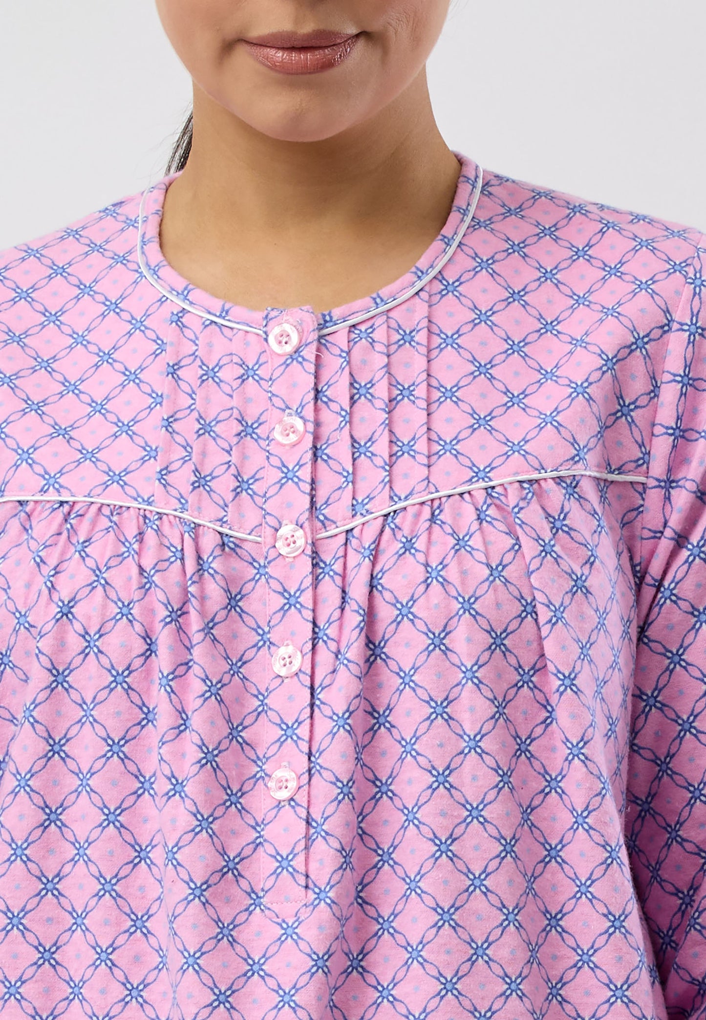 LATTICE NIGHTIE PINK - SK611L5