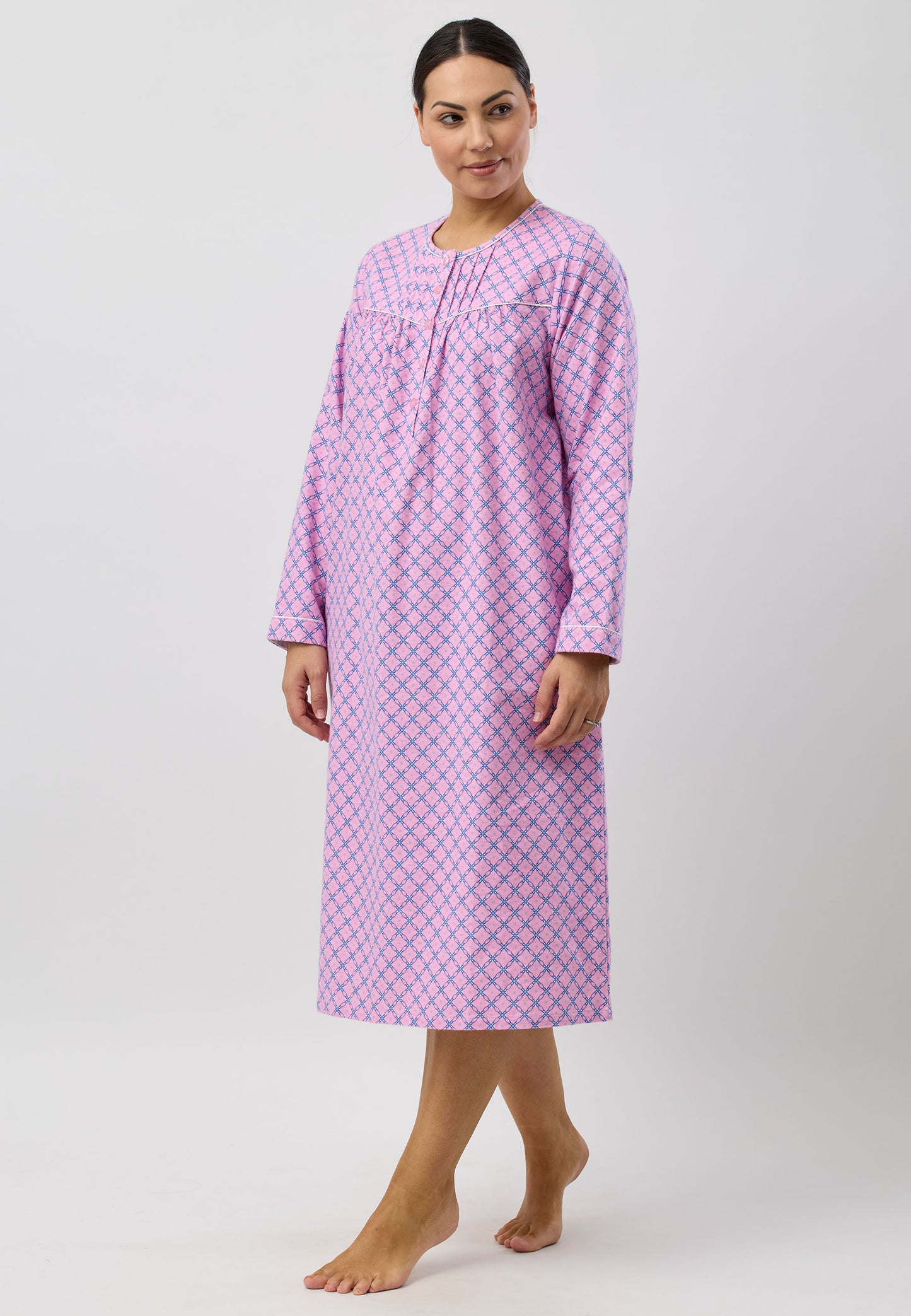 LATTICE NIGHTIE PINK - SK611L5