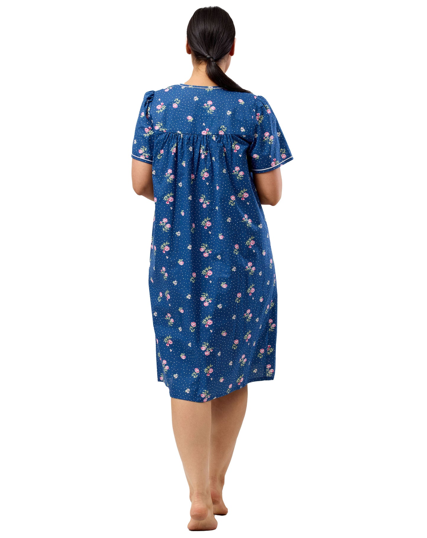 SHORT SLEEVE FLORAL SPOT NITE NAVY - SK701F