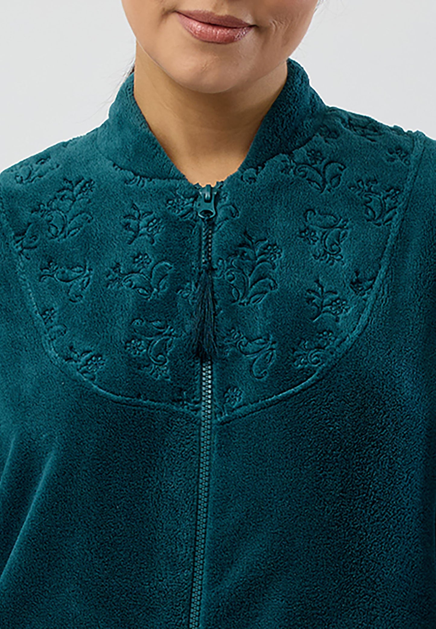 ZIP EMBROIDERED GOWN FOREST - SK918