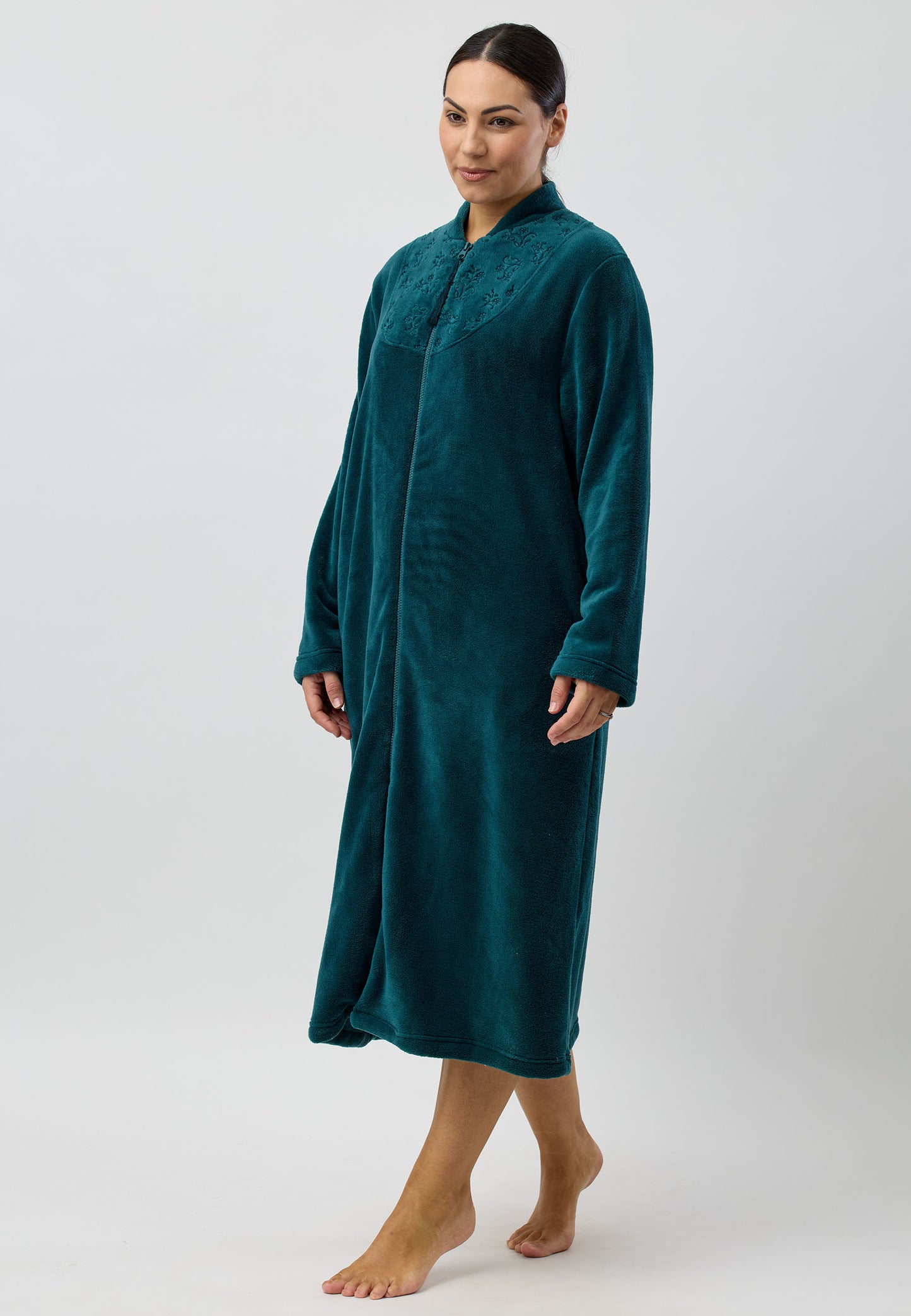 ZIP EMBROIDERED GOWN FOREST - SK918