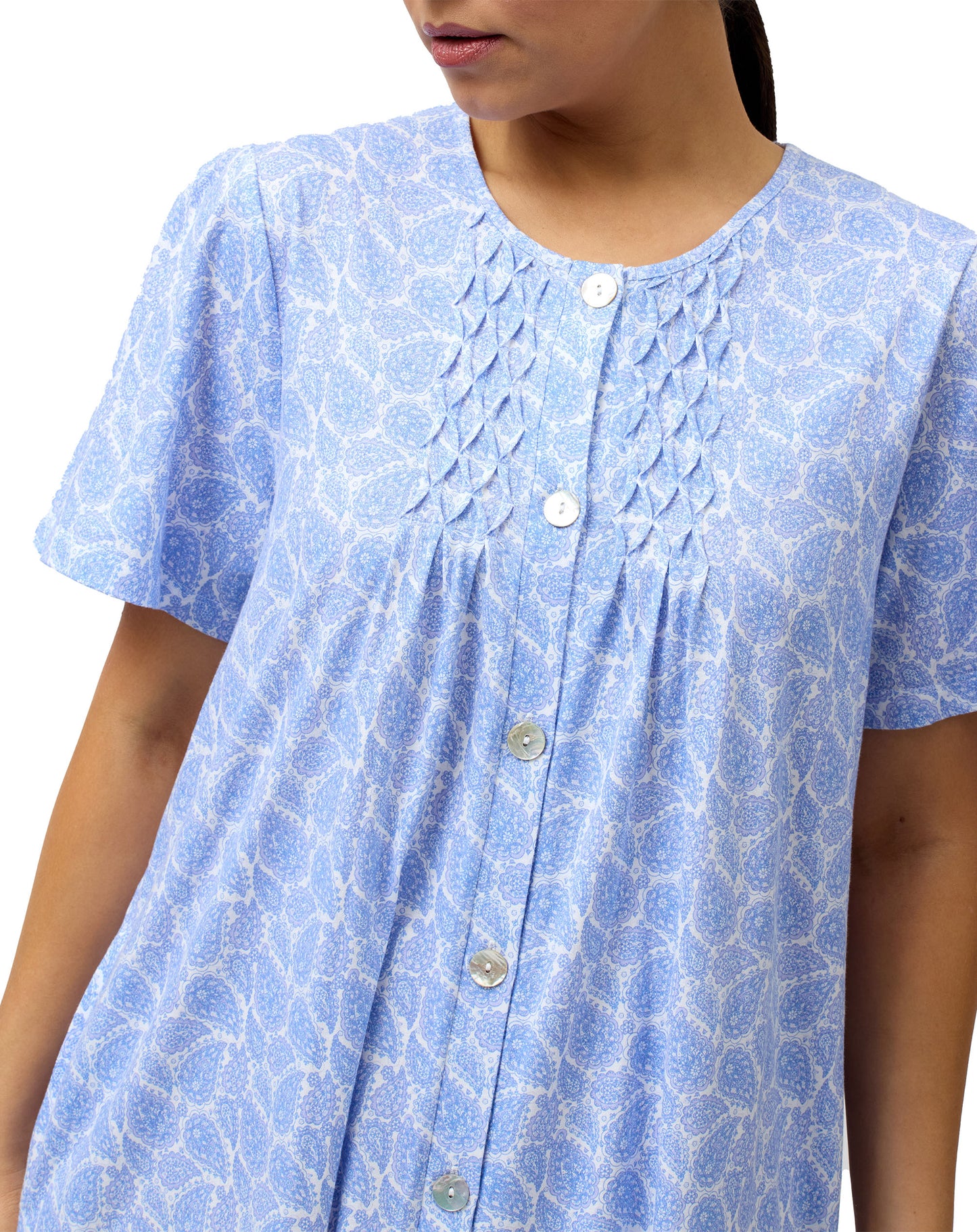PAISLEY BRUNCH COAT BLUE - SK927P