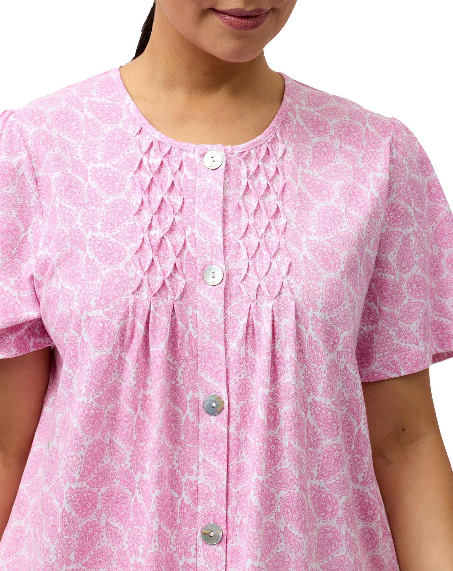 PAISLEY BRUNCH COAT PINK - SK927P