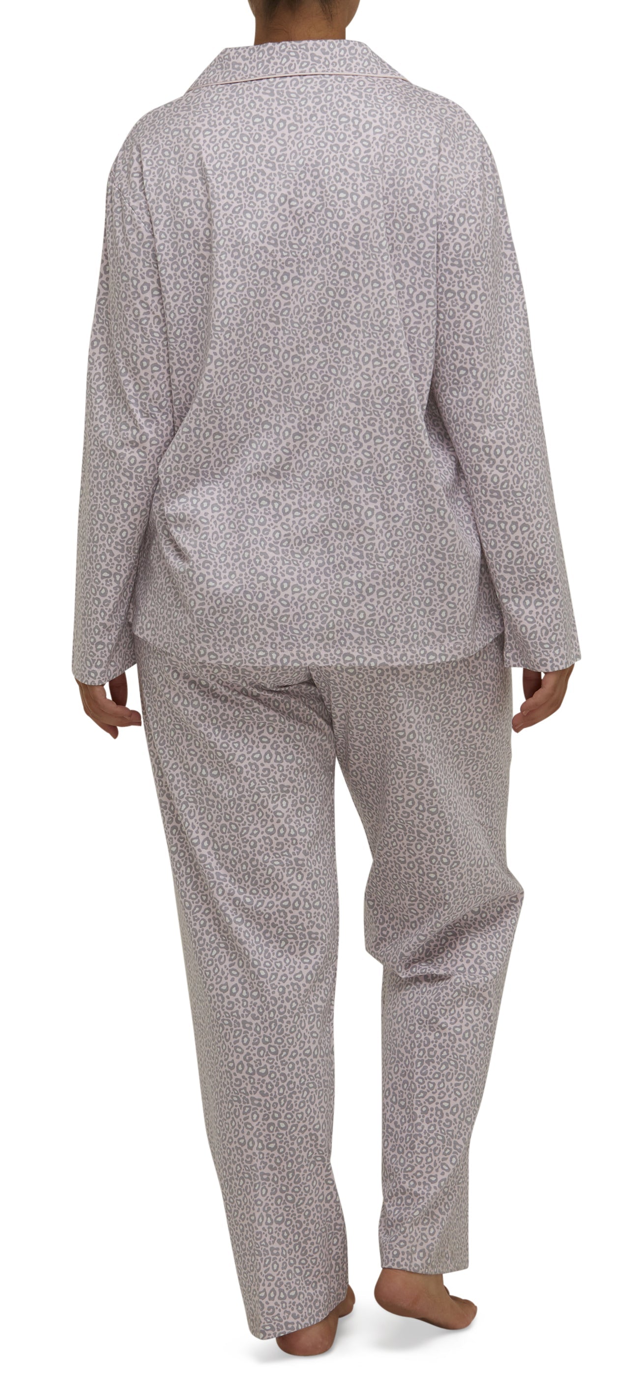 LEOPARD REVERE PJ SET PALE PINK -SK105L