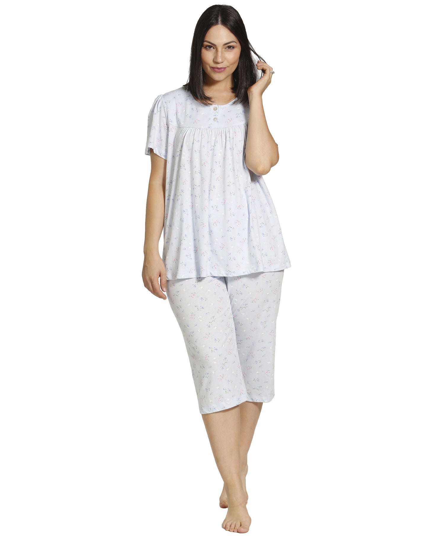 SPRING FLOWERS PJ SET BLUE - SK113SF