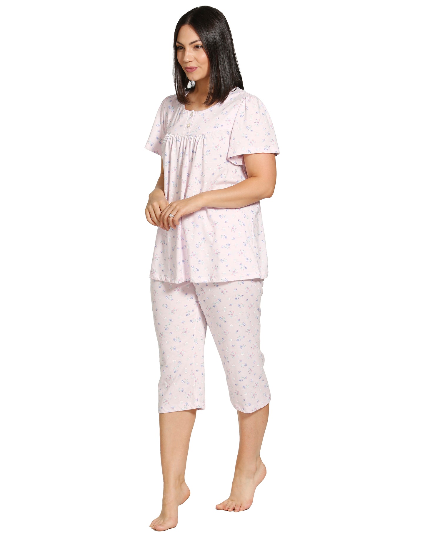 SPRING FLOWERS PJ SET PINK - SK113SF