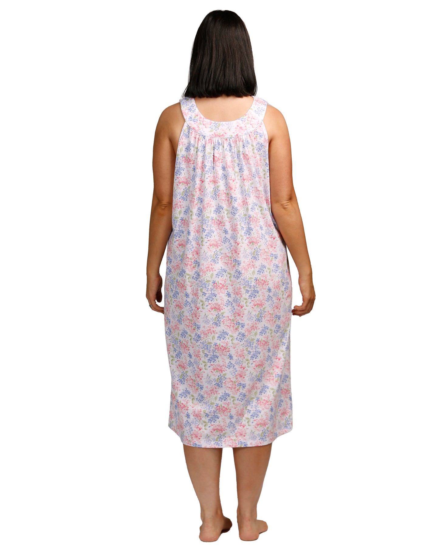 HYDRANGEA SLEEVELESS NIGHTIE IRIS - SK404H