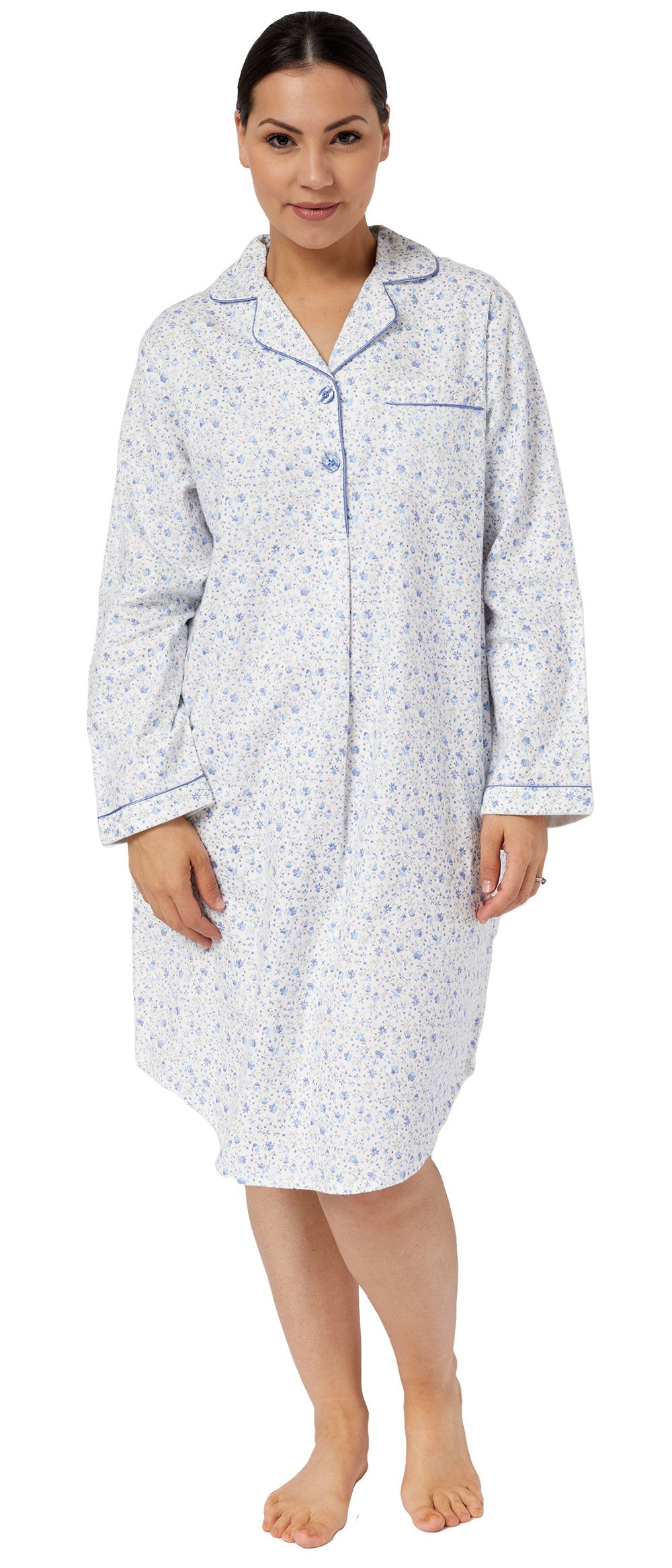 APPLE BLOSSOM NIGHTSHIRT BLUE - SK613A