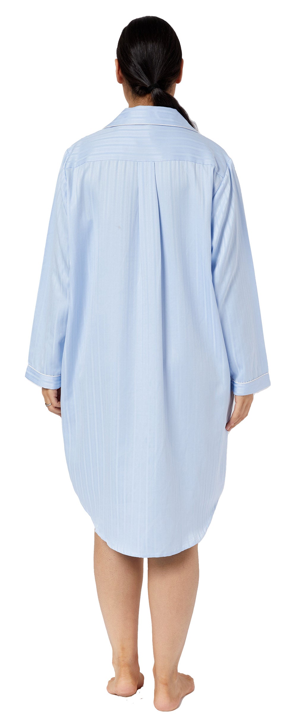 SATEEN NIGHTSHIRT BLUE - SK613BS