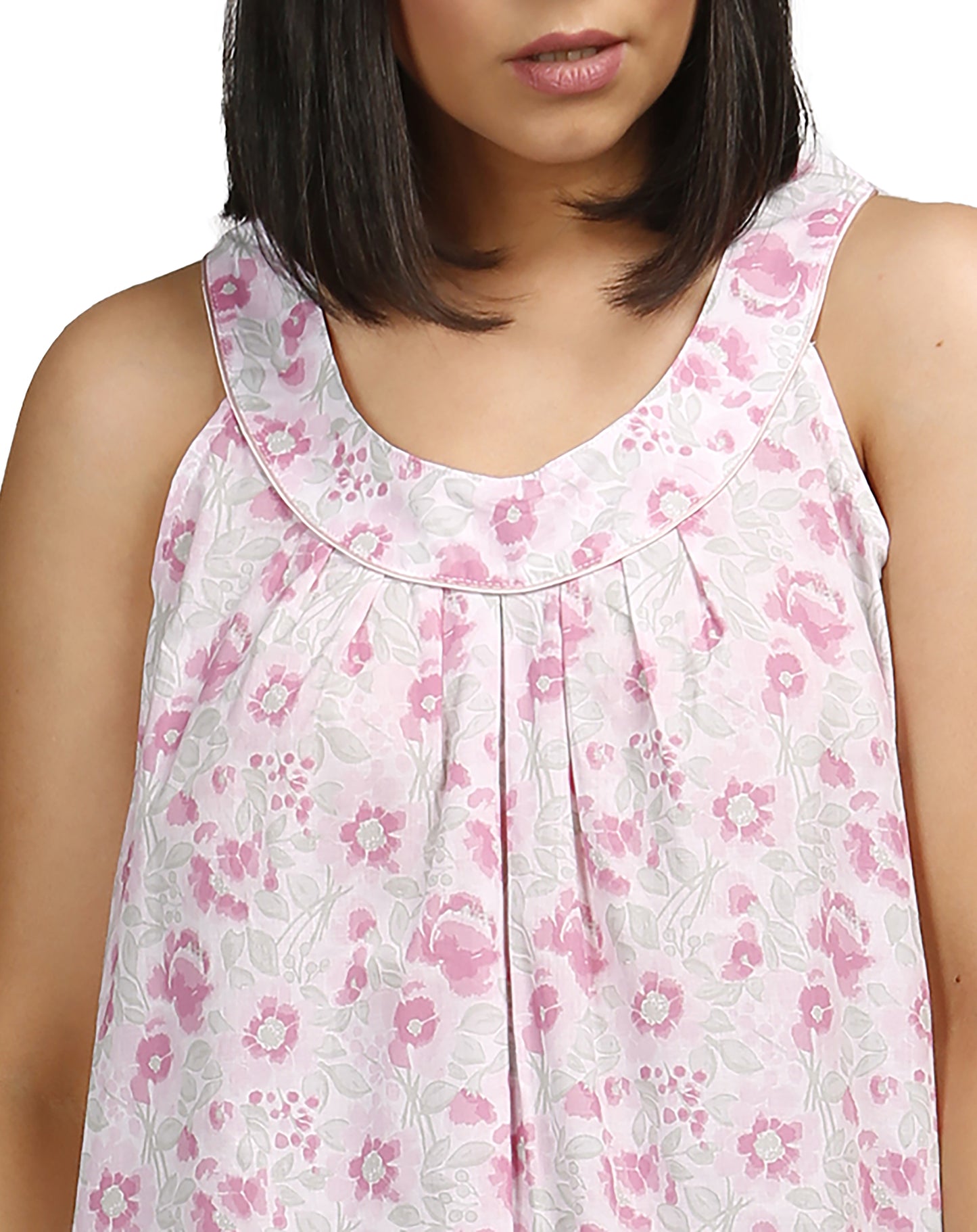 HIBISCUS SLEEVELESS NIGHTIE PINK - SK805H
