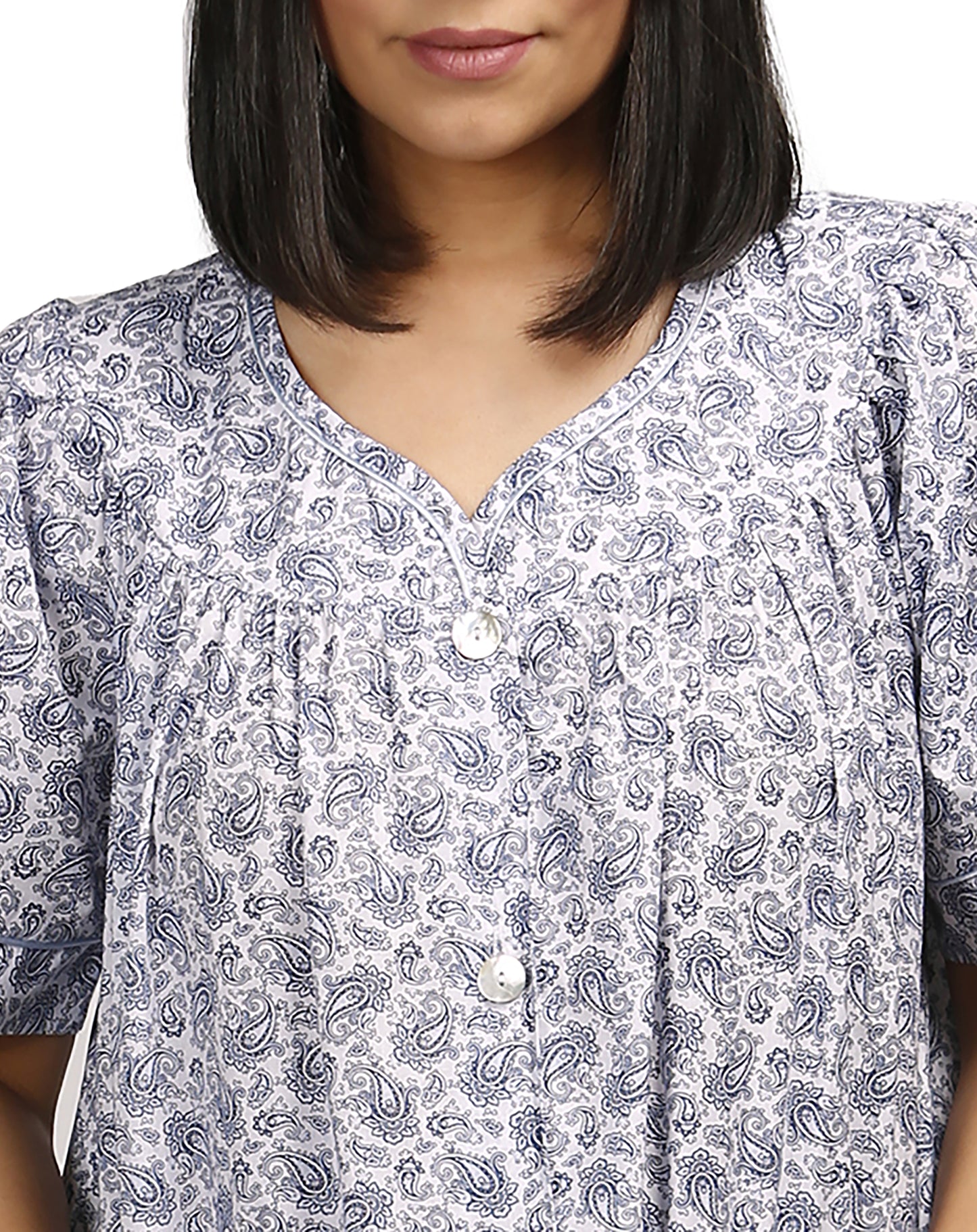 PAISLEY BRUNCH COAT BLUE - SK913P