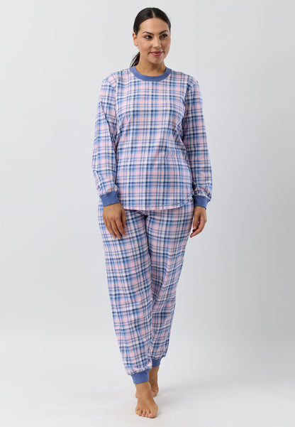 CHECK SKI PJ SET BLUE - SK102C5