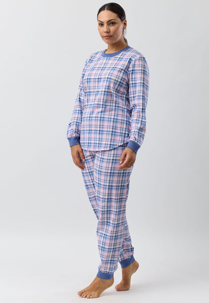 CHECK SKI PJ SET BLUE - SK102C5