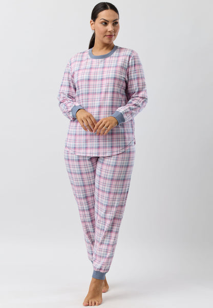 CHECK SKI PJ SET GREY - SK102C5
