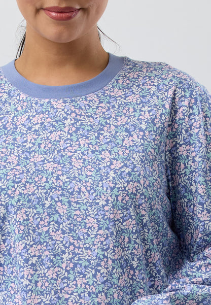 FLOWERETTE SKI PJ SET DENIM - SK102F5