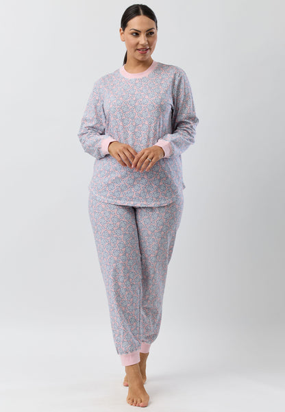 PAISLEY SKI PJ SET PINK - SK102P5