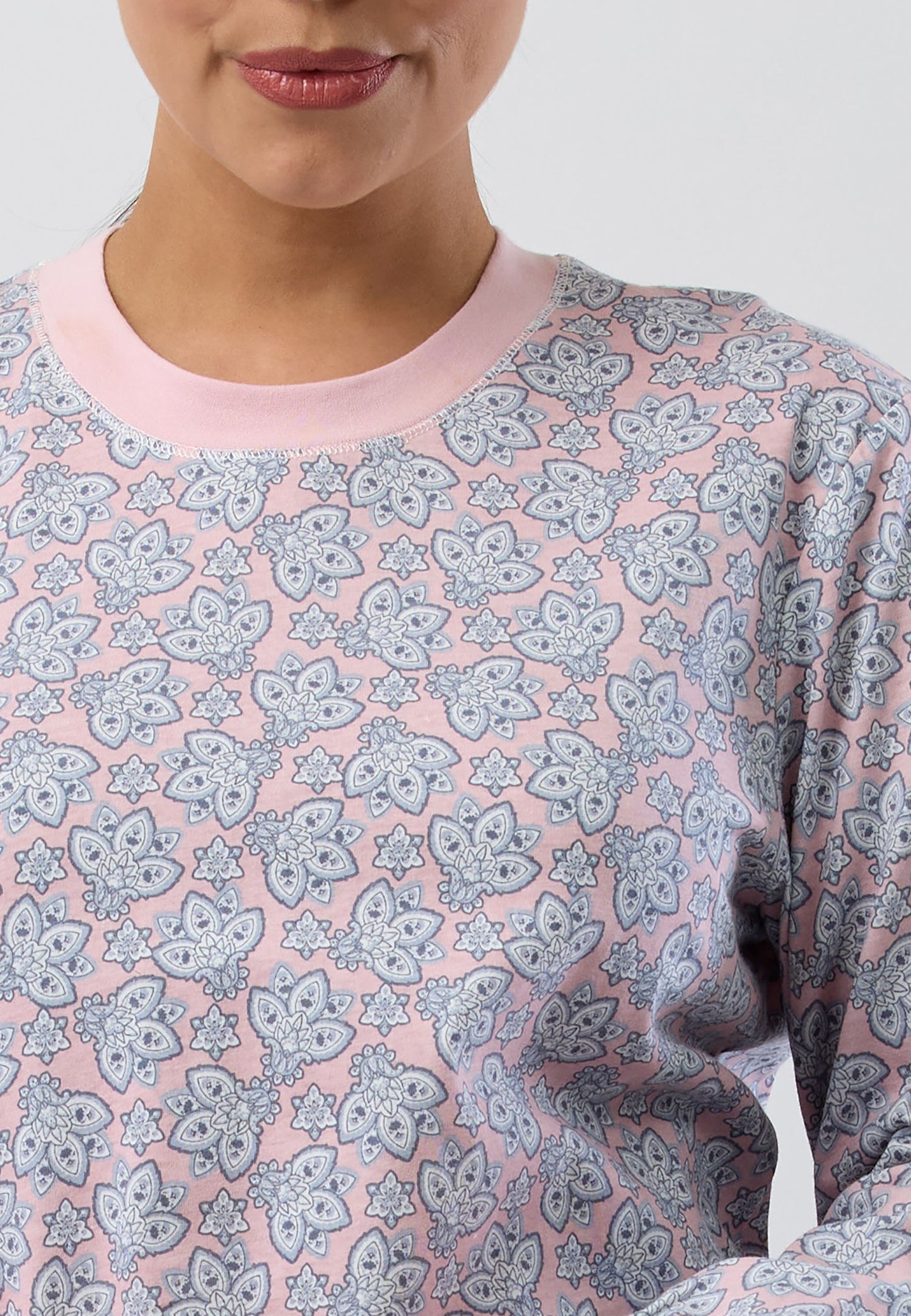 PAISLEY SKI PJ SET PINK - SK102P5