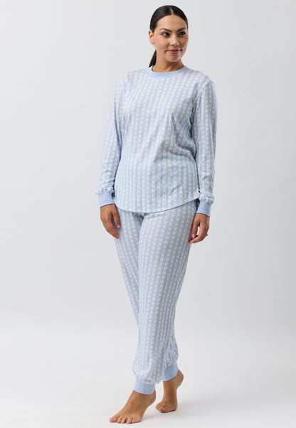 ROSE STRIPE SKI PJ SET BLUE - SK102R5