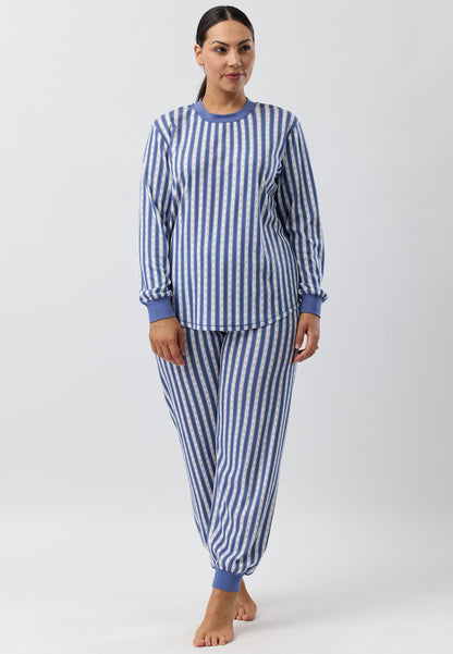 ROSE STRIPE SKI PJ SET NAVY - SK102R5