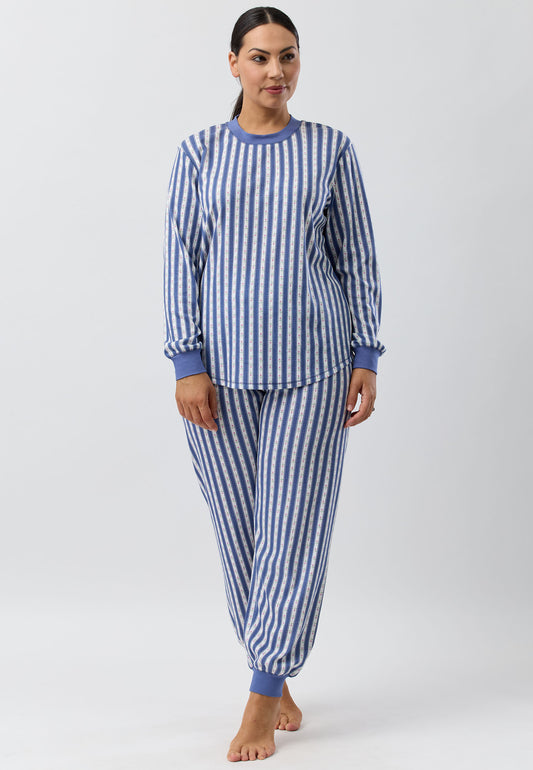 ROSE STRIPE SKI PJ SET NAVY - SK102R5