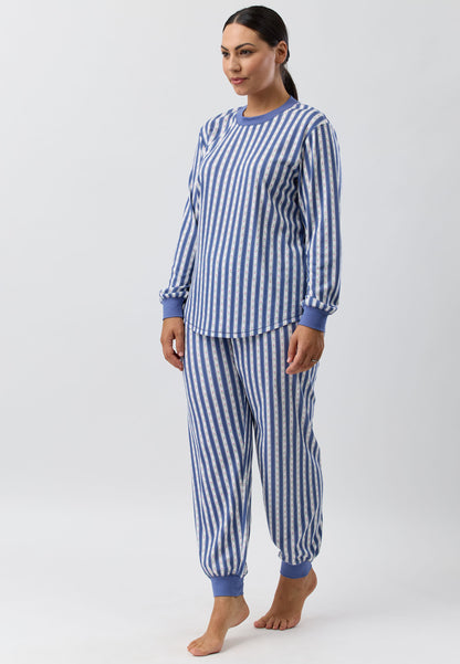 ROSE STRIPE SKI PJ SET NAVY - SK102R5