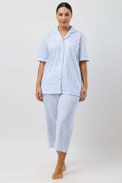 PEONY 3/4 PJ SET BLUE - SK108P5