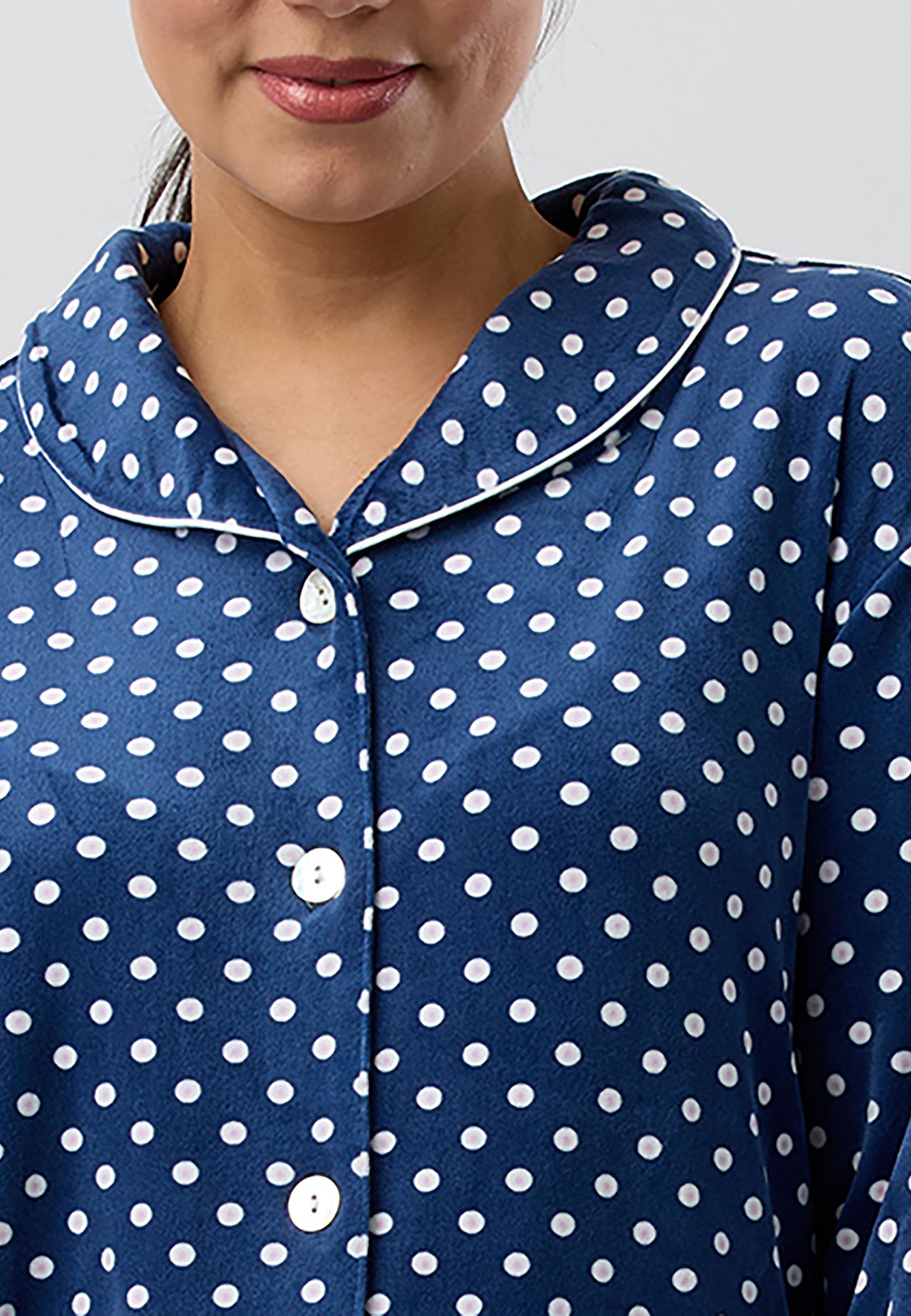VELOUR SHAWL COLLAR PJ SET NAVY - SK123V5