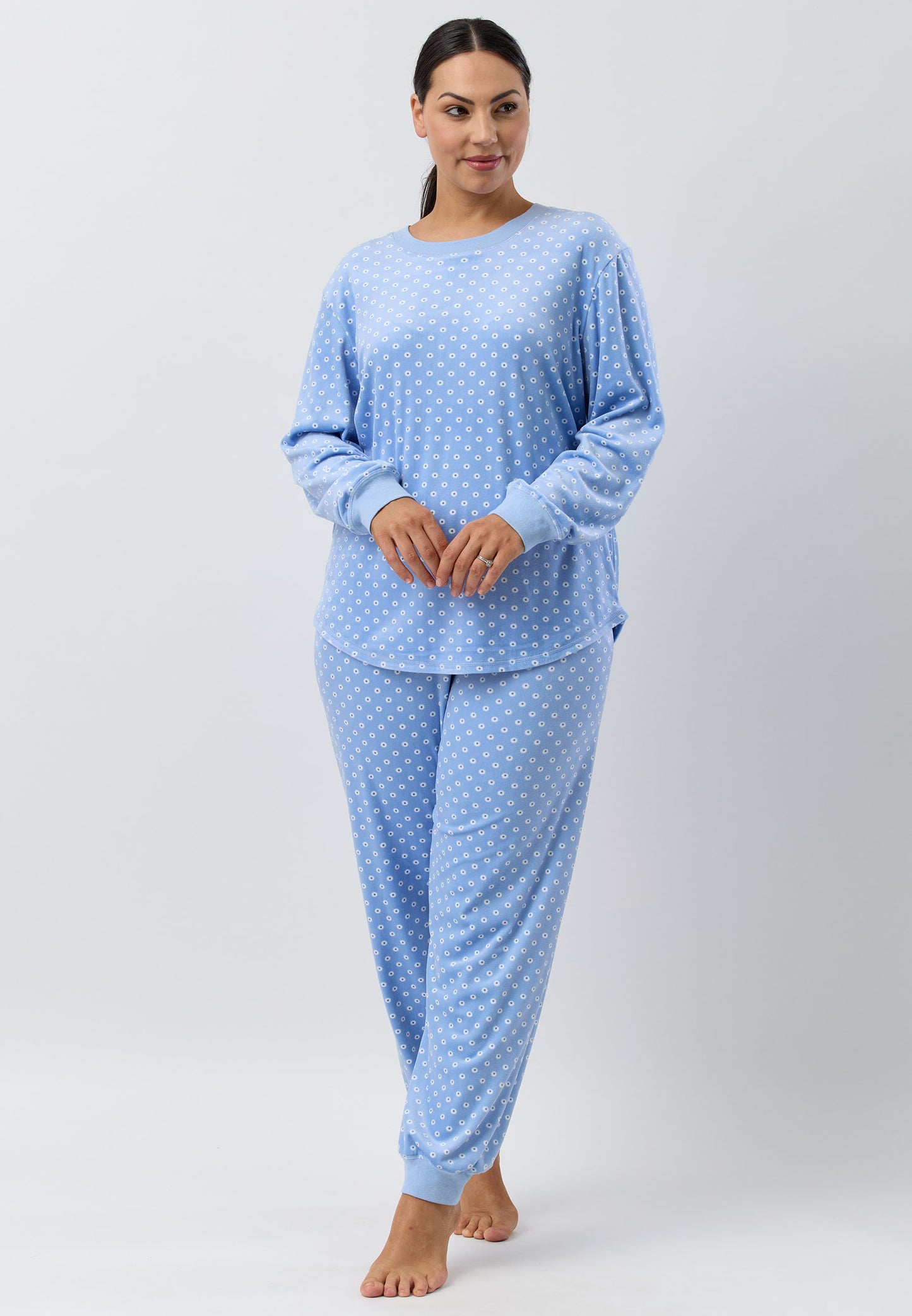 VELOUR SKI PJ SET BLUE - SK125V5