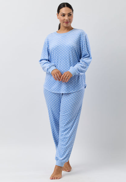 VELOUR SKI PJ SET BLUE - SK125V5
