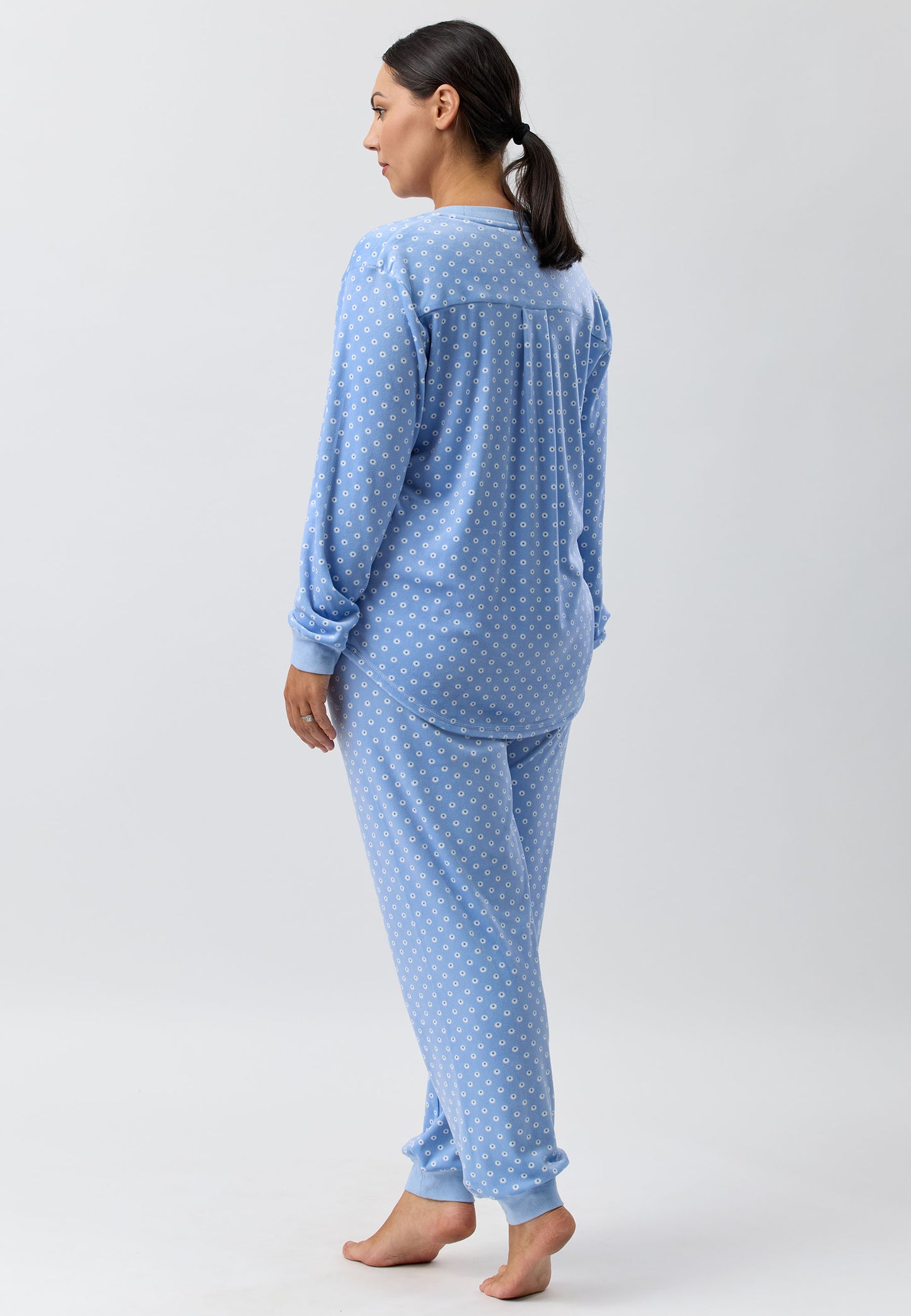 VELOUR SKI PJ SET BLUE - SK125V5