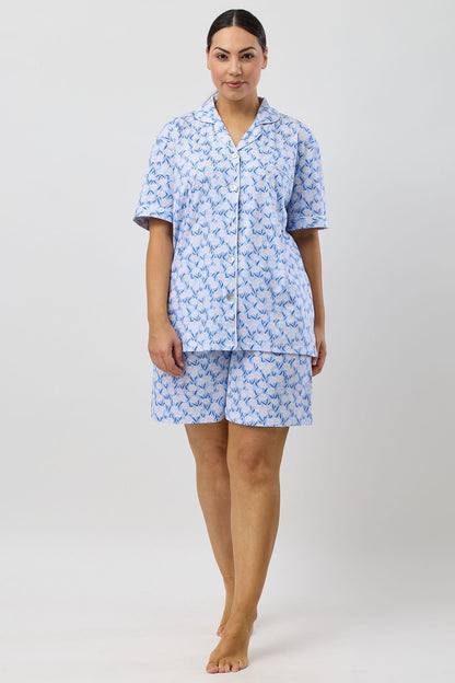 DAISIES SHORT PJ SET BLUE - SK126D5