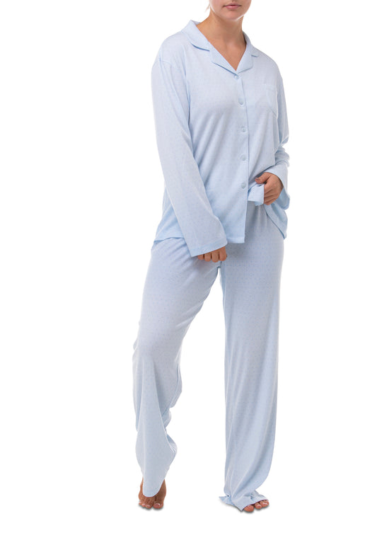 LEILA REVERE PJ SET PALE BLUE - SK127