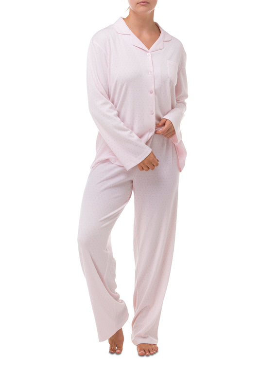 LEILA REVERE PJ SET PALE PINK - SK127