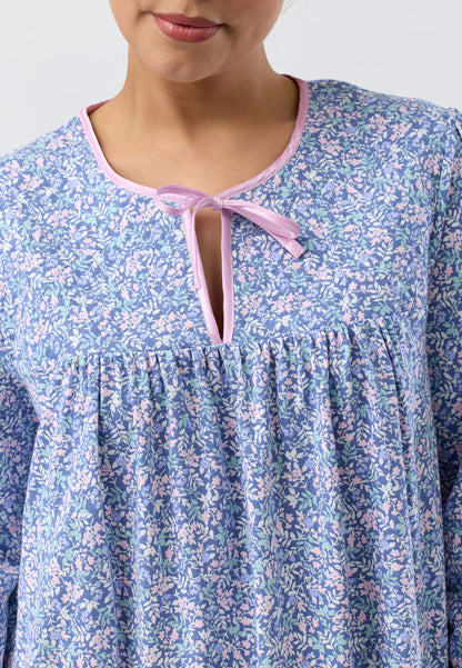 FLOWERETTE TIE NIGHTIE DENIM - SK202F5