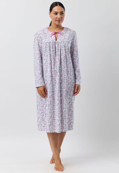 FLOWERETTE TIE NIGHTIE PINK - SK202F5