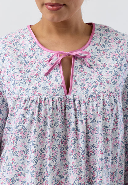 FLOWERETTE TIE NIGHTIE PINK - SK202F5