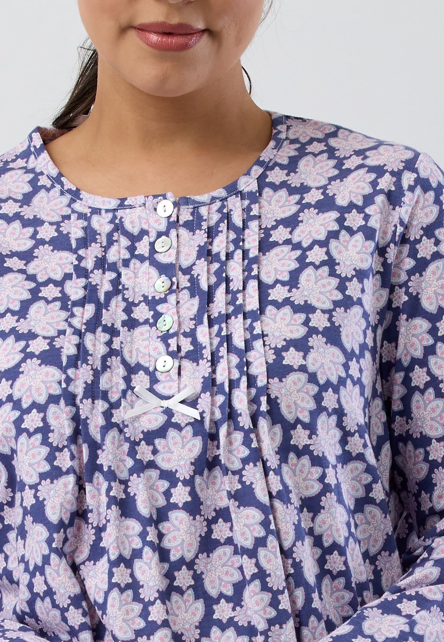 PAISLEY NIGHTIE MARINE - SK203P5