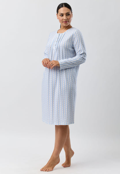ROSE STRIPE NIGHTIE BLUE - SK203R5
