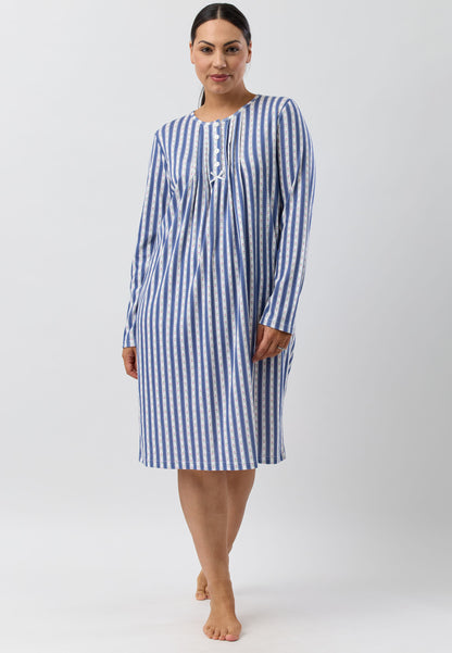ROSE STRIPE NIGHTIE NAVY - SK203R5