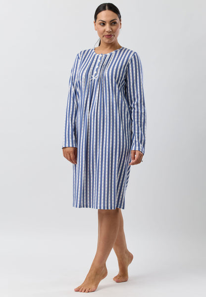 ROSE STRIPE NIGHTIE NAVY - SK203R5