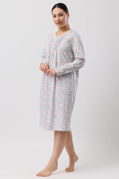 BOUQUET CROCHET NIGHTIE SAGE - SK208B6